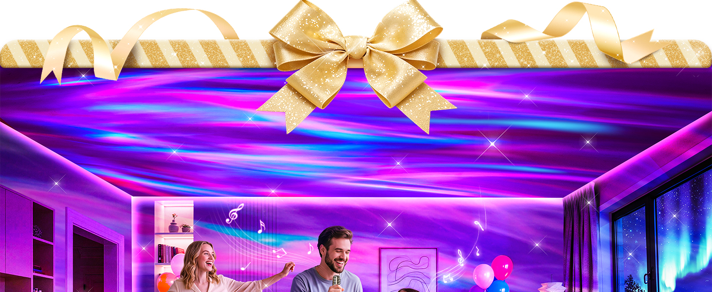 Karaoke Machine for Kids Adults Teen with Northern Lights