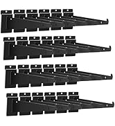 24Pcs Slatwall Shelf Bracket 14 inch, Heavy Duty Slatwall Knife Shelf Bracket, Metal Shelf Bracke...