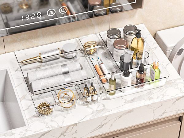 bathroom drawer organizer