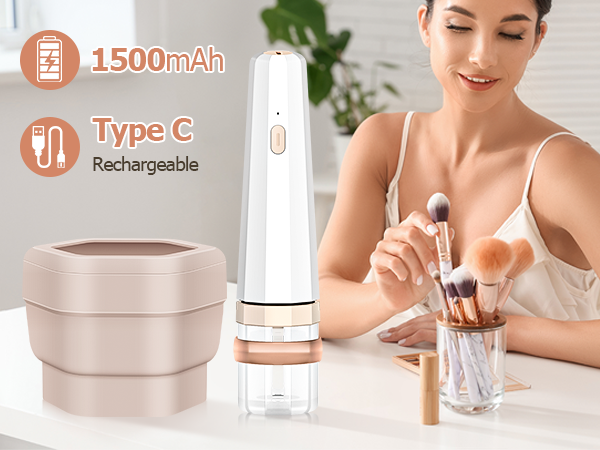 Electric makeup brush cleaner machine make up brush cleaner women foundation brush cleaner holder 