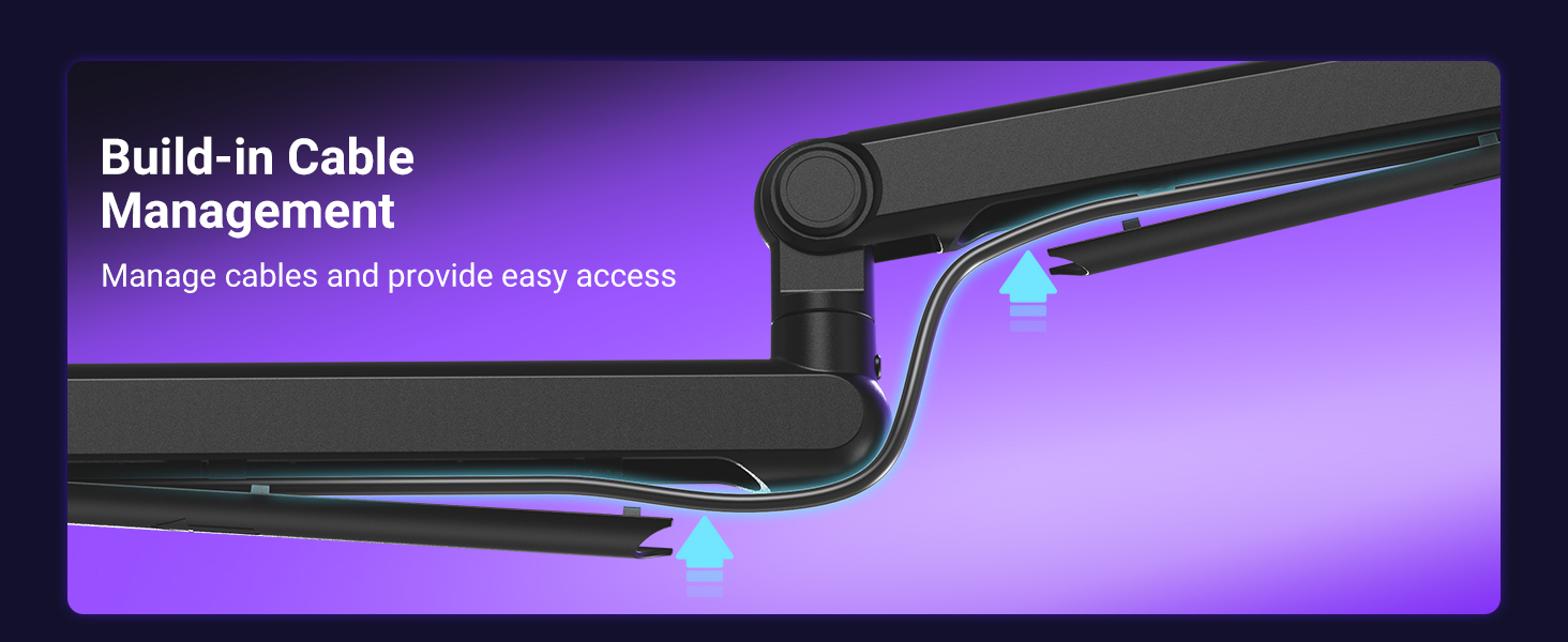 mic arm with cable management