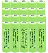 GSUIVEER Solar Light AA Ni-mh 600mAh 1.2V Rechargable Batteries AA Rechargeable Batteries for for...