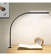 Phimuezl LED Desk Lamp with Clamp, Clamp Light with 30 Adjustable Color Modes,Clip on Light with ...