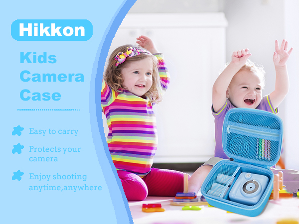 Hikkon kids camera case blue