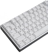 White Keycaps Set Cherry Profile Doubleshot Bow Keycaps 120 Keys Custom Keyboard Keycap for 60% 6...