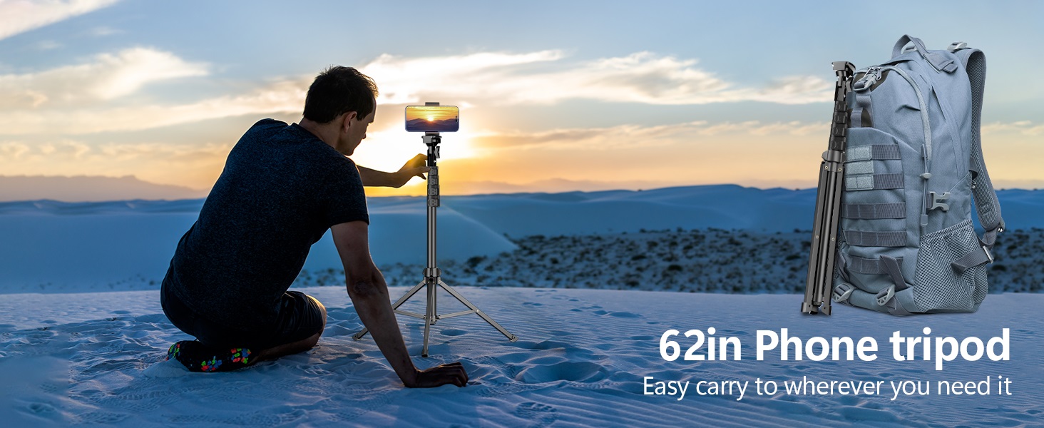62in phone tripod stand for video recording