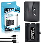 Xbox One Controller Battery Pack, 2 Pack 1400mAh Rechargeable Battery for Xbox One/One S/One X wi...