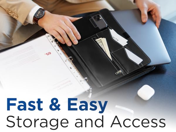 leather binder, zipper binder, leather gifts, business portfolio men, professional binder, binder