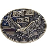 TYWestyles Belt Buckles for men women - Western Cowboy Belt Buckle American Flag and Eagle Belt B...