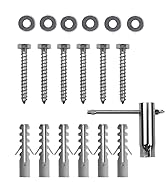 Drywall Anchors for TV Mount, Lag Bolt Kit Includes Concrete Wall Anchors M8 Lag Bolts and Washer