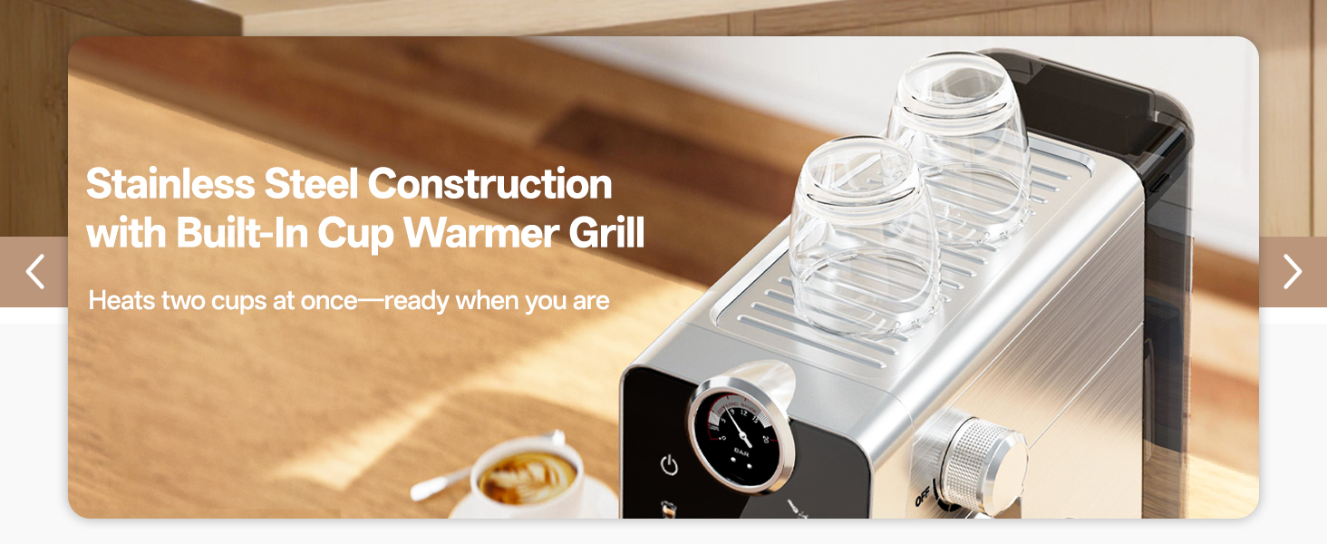 20Bar Espresso Machine Compact Espresso Maker with Milk Frother