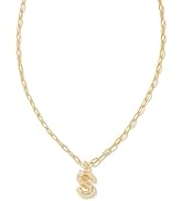 Kendra Scott Crystal Letter Short Pendant Necklace, Fashion Jewelry for Women