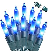 Joomer Mini Christmas String Lights - 19.5FT 100 LED Plug-in String Light, Connectable Waterproof...