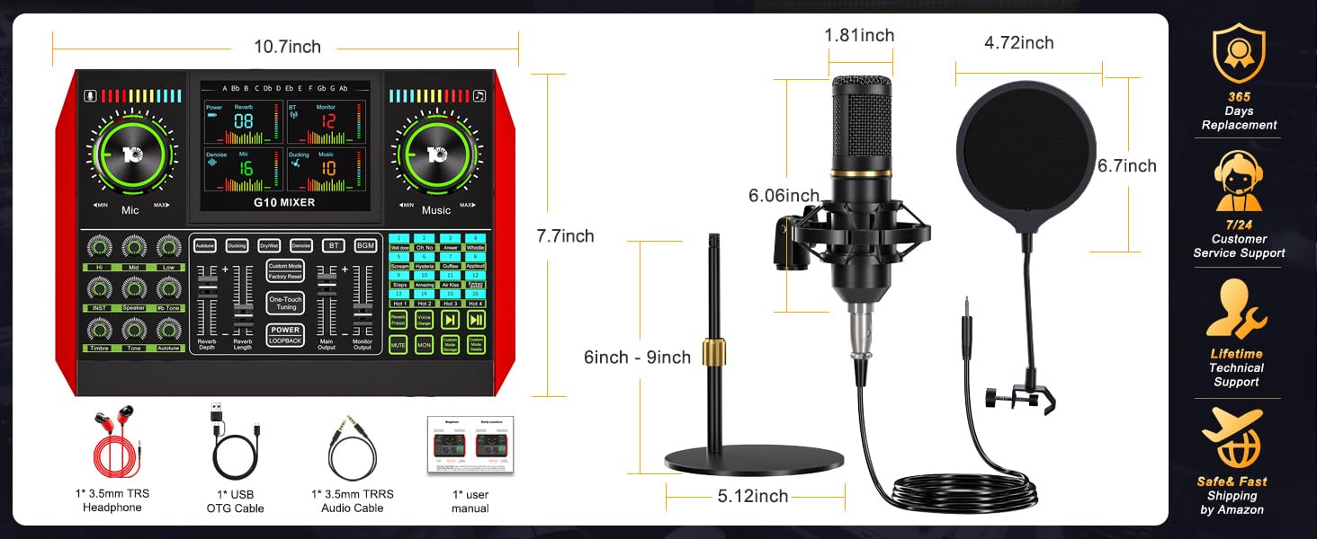 podcast soundboard gaming sound board soundcard for live streaming
