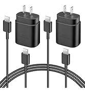 <2Pack> USB C Charger, 25W Super Fast Charger with Type C Charger Cable 6ft Fast Charging for Gal...