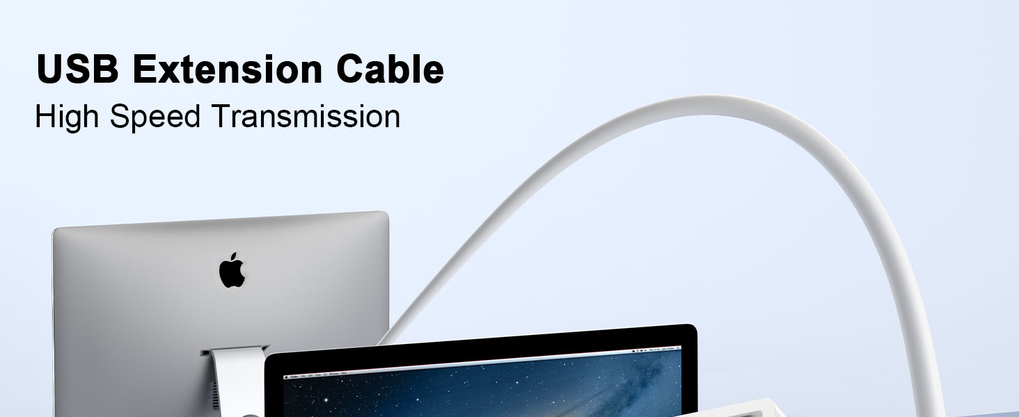 usb extension cable white