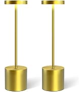 Cordless Table Lamps Rechargeable Set of 2, Portable LED Desk Lamp, 5000mAh Battery Powered Wirel...