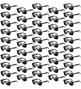 NEBURORA Black Sunglasses Bulk Retro Black Shades Party Sunglasses for Adult Men Women Summer Bea...