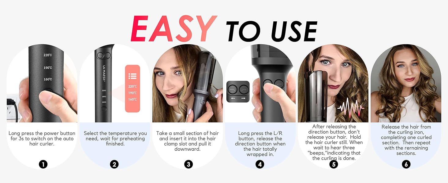 how to use hair curler