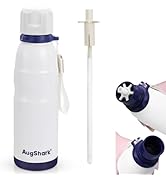 Augshark 20oz Water Bottle Insulated with Straw &amp; Handle Double Wall Vacuum Stainless Steel Water...