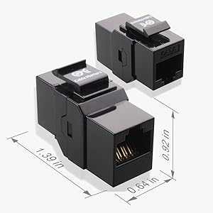 Cat 6 RJ45 Keystone Jack In-Line Coupler 
