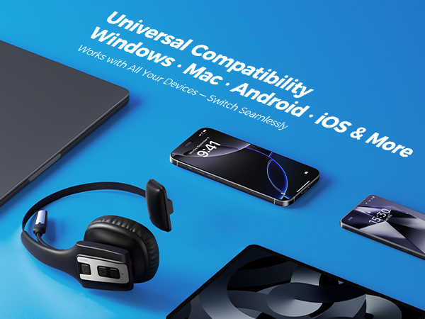 Lightweight Bluetooth Headset Microphone Trucker Headset Single-Ear Wireless Headphones