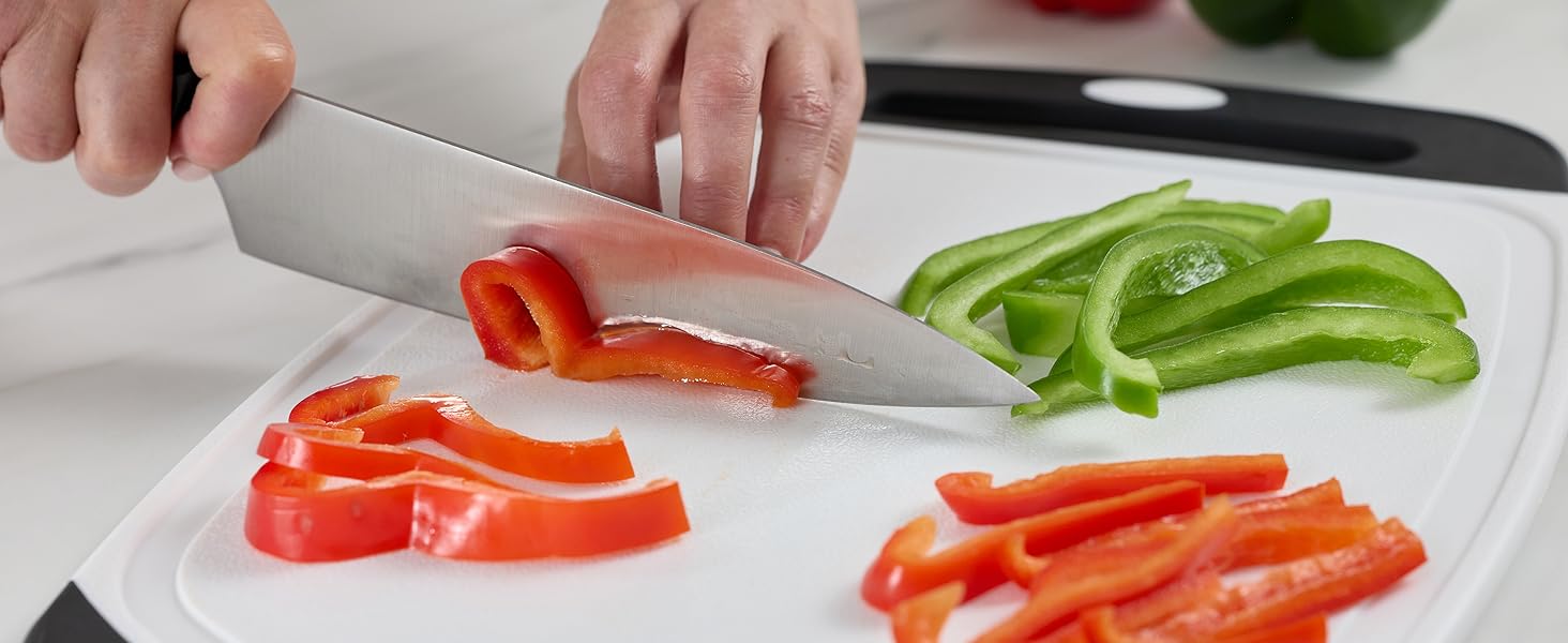 Dishwasher safe cutting boards for meat food prep