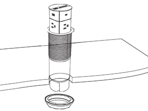 pop up countertop outlet