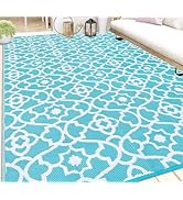 Outdoor Rug 6'x9' for Patios Waterproof Clearance Reversible Patio Mat Plastic Straw Rug RV ...