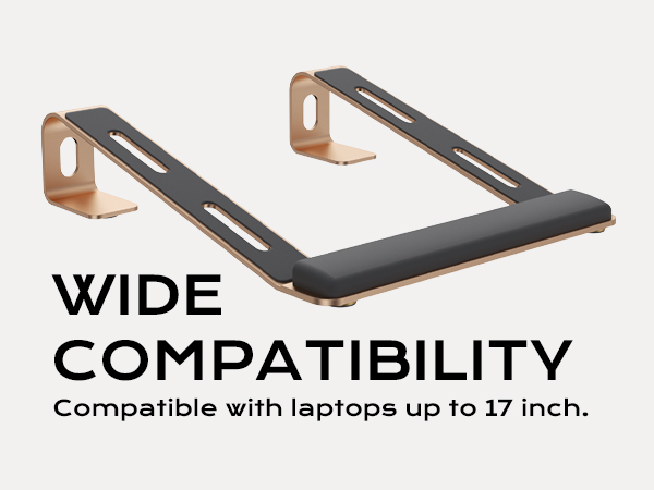 Detachable Ergonomic Laptop Mount Computer Stand for Desk, Aluminum Laptop Riser Notebook Stand 
