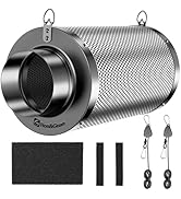 Hon&amp;Guan 4 Inch Carbon Filter - with Australian Virgin Charcoal for Odor Control, Odor Removal Ai...