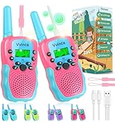 Vvinca Toys for 3-12 Year Old Girls, Rechargeable Walkie Talkies for Kids 22 Channels 2 Way Kids ...