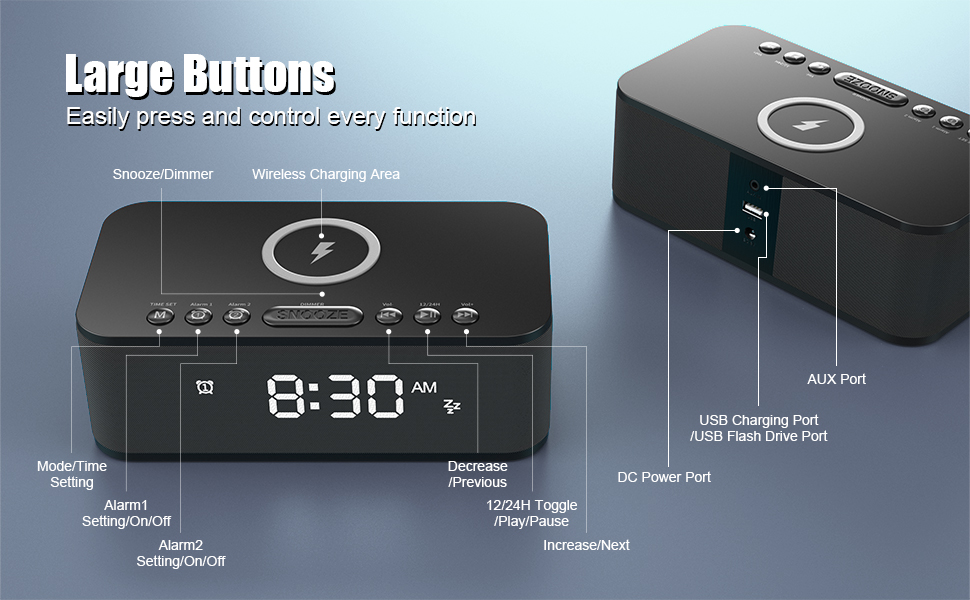 alarm clocks for bedrooms