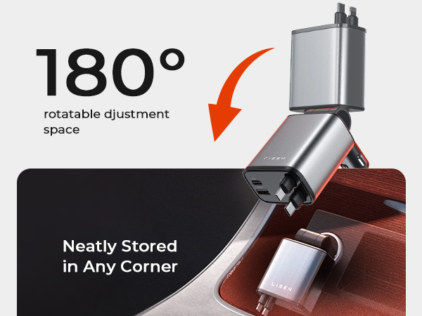 retractable car charger 4 in 1 fast car phone