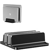 [Upgraded Dock Version] Vertical Laptop Stand, Adjustable 2 Slot Aluminum Desktop Holde(Up to 17....
