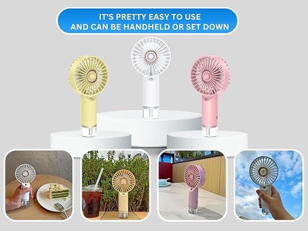 handheld fan with water mist mini handheld fan silent fan