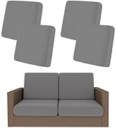 Smiry Waterproof Patio Cushion Covers, Stretch Outdoor Couch Slipcovers Replacement Washable Furn...