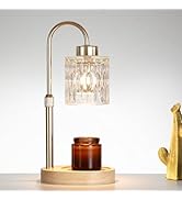 MEIXISUE Gold Candle Warmer Lamp with Dimmer and Timer,Home Decor Lamp for Scented Jar,Electric W...