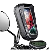 BKNOOU Motorcycle Phone Holder Waterproof Motorcycle Cell Phone Mount 360°Rotation Anti-Shake Upg...