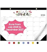 Desk Calendar 2026-2027, 18-Month Calendar Runs from July 2026 to December 2027, Large 17" x 12" ...