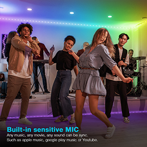 led lights for bedroom 100 ft bluetooth