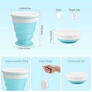 collapsible silicone cups