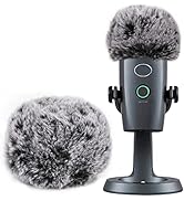 WIBOND Blue Yeti Nano Pop Filter Professional Furry Windscreen Mic Cover Compatible with Blue Yet...