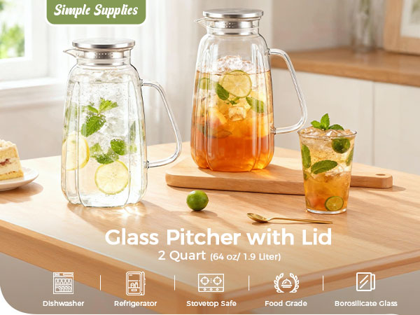 glass pitcher for lid