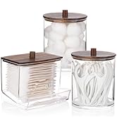 Tbestmax Qtips Dispenser Bathroom Container, 10/12 oz Big Cotton Ball Holder, Apothecary Jar Orga...