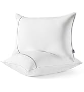 Bedsure Queen Pillows Set of 2, Luxury Hotel Firm Pillows for Sleeping, Decoration Strip Diamond ...
