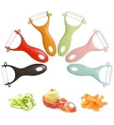 Trez Treamer 6PCS Vegetable Peeler Set with Sharp Blade,Ceramic Apple Peeler Potatoes &amp; Potato Pe...