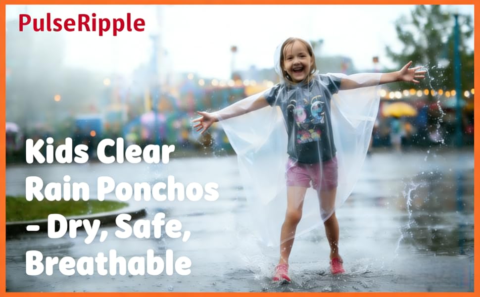 PulseRipple ponchos are designed to provide the perfect fit for kids, keep them dry in rainy weather