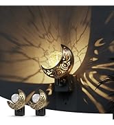 L LOHAS LED Night Lights Plug into Wall: 2 Pack Moon Sphere Decor Landscape Night Light, Dusk to ...
