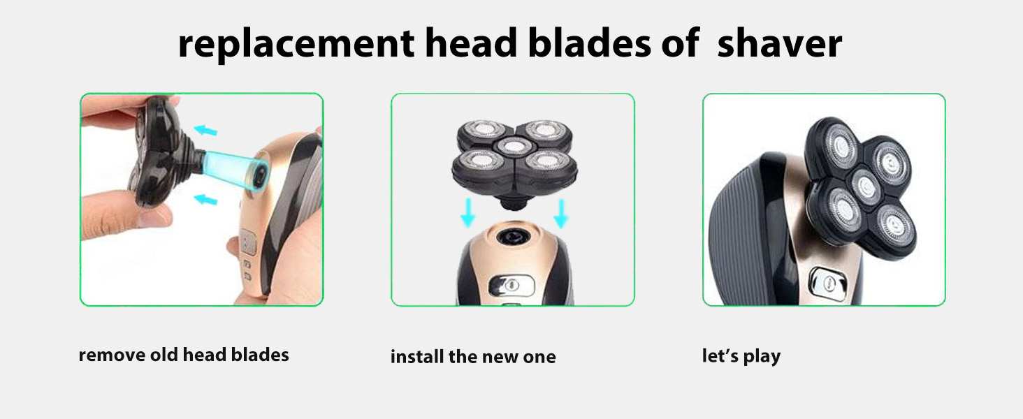 2.replacement head blades of freebird head shaver-pc
